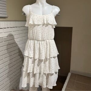 Parker White Tiered Ruffle Dress